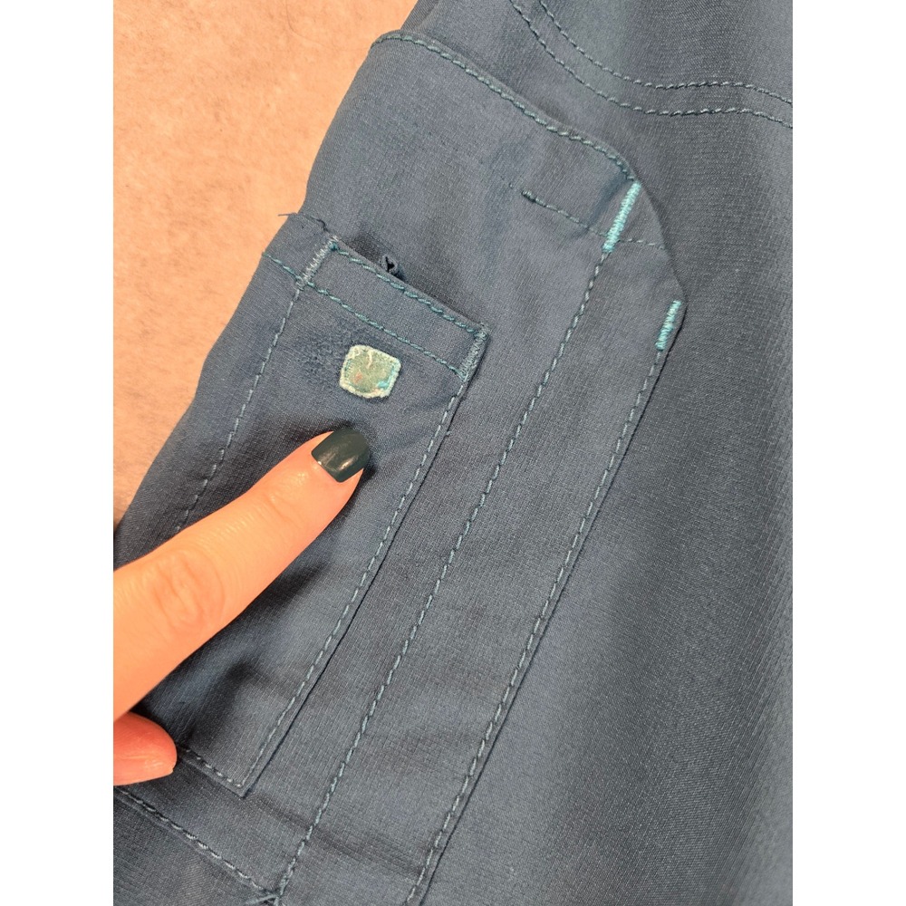 Carhartt Force Scrub Set Women XL Petite Blue Modern Fit V-Neck Cargo C52110P - Picture 11 of 16
